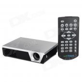WeShow V3 200lm 1280 x 800 RGB 3-Color DLP HD Mini 3D Home Projector w/ HDMI / USB / Audio - Silver