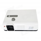 LiYing LY-3D FHD 1080P 2500lm Dual DMD Not-Flash Polarized 3D Projector - White