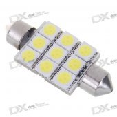 1136 1W 126-Lumen 9x5050 SMD LED Car Festoon White Light Bulb (DC 12~24V)