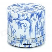 TM-01 Portable Bluetooth v2.1 Speaker w/ FM / TF / Microphone - White + Blue