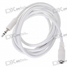 3.5mm M-F Stereo Audio Extension Cable - White (1.5M-Length)