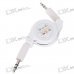 Retractable 3.5mm M-M Audio Cable - White (70cm-Length)