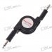Retractable 3.5mm M-M Audio Cable - Black (70CM-Length) Retractable 3.5mm M-M Audio Cable - Black (70CM-Length)