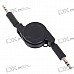 Retractable 3.5mm M-M Audio Cable - Black (70CM-Length) Retractable 3.5mm M-M Audio Cable - Black (70CM-Length)