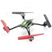 WLtoys V636 2.4GHz 4-CH UFO R/C Helicopter w/ Gyro / Lamp - Black + Silver + Multi-Color (6 x AA)