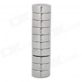10 x 3.9mm NdFeB Round Magnets - Silver (10 PCS)
