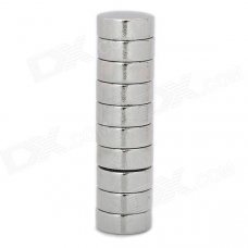 10 x 3.9mm NdFeB Round Magnets - Silver (10 PCS)