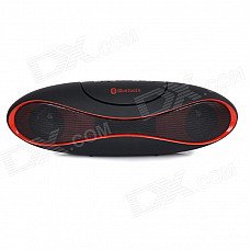 GL-2 Portable Rugby Shaped Wireless Bluetooth V2.1 Speaker w/ FM / TF Card Slot - Black + Red GL-2 Portable Rugby Shaped Wireless Bluetooth V2.1 Speaker w/ FM / TF Card Slot - Black + Red