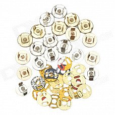 Bag's Replacement Magnetic Snap Fasteners Set - Gold + Silver (10 PCS)