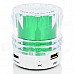 Mini Portable Bluetooth V2.0 MP3 Player / Speaker w/ Mini USB / FM / TF / LED - Green + Transparent