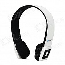 Portable Bluetooth V3.0 Wireless Headband Headphone - Black + White Portable Bluetooth V3.0 Wireless Headband Headphone - Black + White