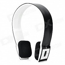 Portable Bluetooth V3.0 Wireless Headband Headphone - White + Black Portable Bluetooth V3.0 Wireless Headband Headphone - White + Black