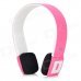 Portable Bluetooth V3.0 Wireless Headband Headphone - Pink + Black Portable Bluetooth V3.0 Wireless Headband Headphone - Pink + Black