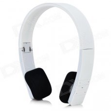 Portable Folding Retractable Bluetooth V4.0 Wireless Headband Headset - White + Black Portable Folding Retractable Bluetooth V4.0 Wireless Headband Headset - White + Black