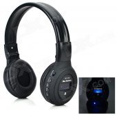 BS-862 Bluetooth V3.0 Headband Headphone w/ Microphone / FM / TF - Black
