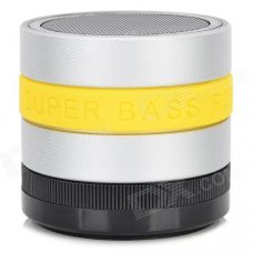 Portable 3W Bluetooth V3.0 Speaker w/ Microphone / FM / TF / Mini USB - Black + Yellow Portable 3W Bluetooth V3.0 Speaker w/ Microphone / FM / TF / Mini USB - Black + Yellow