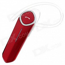 Bluetooth v4.0 Wireless Ear Hook Headset w/ Microphone - Red + Silver Bluetooth v4.0 Wireless Ear Hook Headset w/ Microphone - Red + Silver