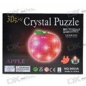 3D Apple Brain Teaser Crystal Puzzle IQ Toy - Color Asserted (2*L736)