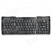 308E Wireless Folding Bluetooth V3.0 69-Key Keyboard - Black