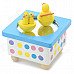 Cute Duck Clockwork Spring Music Box - White + Yellow + Multi-Color
