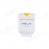 PNY USB 2.0 Micro SD / TF Card Reader - White (Max. 128GB)