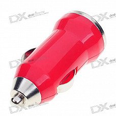 Car Cigarette Powered USB Adapter/Charger - Red (DC 12V/24V)