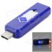 YC02 Windproof USB Rechargeable Cigarette Lighter w/ Money Detector Function - Blue + White YC02 Windproof USB Rechargeable Cigarette Lighter w/ Money Detector Function - Blue + White