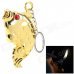 Fish Style Butane Gas Lighter w/ Keychain - Gold