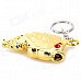 Fish Style Butane Gas Lighter w/ Keychain - Gold