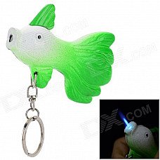 Creative Cabbage Fish Style Butane Gas Lighter - Green + White