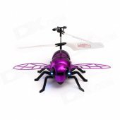 JUSTONE J063-2 2-CH Honeybee Style IR R/C Outdoor Helicopter - Purple Red + Black (6 x AA)