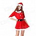Christmas Body-hugging Role-playing Temptation Lingerie Costume Dress - Red