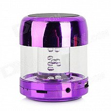 Mini Cylinder Shaped Bluetooth V2.0 Speaker w/ FM / TF / Mini USB / USB - Purple + Black Mini Cylinder Shaped Bluetooth V2.0 Speaker w/ FM / TF / Mini USB / USB - Purple + Black