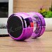 Mini Cylinder Shaped Bluetooth V2.0 Speaker w/ FM / TF / Mini USB / USB - Purple + Black Mini Cylinder Shaped Bluetooth V2.0 Speaker w/ FM / TF / Mini USB / USB - Purple + Black