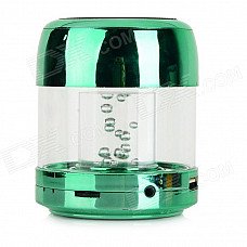 Mini Cylinder Shaped Bluetooth V2.0 Speaker w/ FM / TF / Mini USB / USB - Green + Black Mini Cylinder Shaped Bluetooth V2.0 Speaker w/ FM / TF / Mini USB / USB - Green + Black