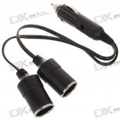 1-to-2 Car Cigarette Lighter Power Port Splitter (DC 12~24V)
