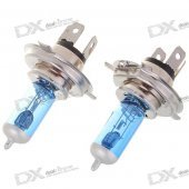 H4 100W 1000-Lumen 6000K White Car Light Bulbs (2-Pack/DC 12V)