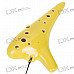 12-Hole Ceramic Ocarina with Gift Box - Yellow (F-Key)