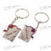 Happy Man/Happy Woman Zinc Alloy Lovers Keychains (2-Piece Set)