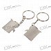 Happy Man/Happy Woman Zinc Alloy Lovers Keychains (2-Piece Set)