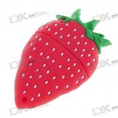 Strawberry Shaped USB 2.0 Flash/Jump Drive with Neck Strap (2GB)