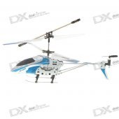 Rechargeable 3-CH Mini R/C Helicopter Set - White + Blue (IR Remote/6*AA)