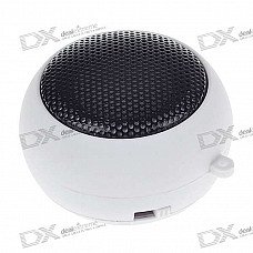 Ultra Mini USB Rechargeable Portable Speaker - White (3.5mm/DC 5V) Ultra Mini USB Rechargeable Portable Speaker - White (3.5mm/DC 5V)