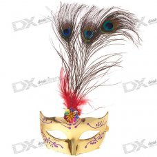 Peacock Feather Eye Mask (Color Assorted)