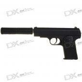 K17A 6mm Spring-load Alloy Pistol BB Gun Toy with Muffler