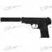 K17A 6mm Spring-load Alloy Pistol BB Gun Toy with Muffler K17A 6mm Spring-load Alloy Pistol BB Gun Toy with Muffler