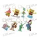 Cute SpongeBob Squarepants Figure Keychains Set (8-Piece Set/Assorted)
