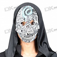 Halloween Scary Devil Mask with Blue Snakes on the Forehead