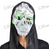 Halloween Scary Devil Mask with Green Snakes on the Face