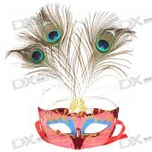 Peacock Feather Eye Mask (Color Assorted)